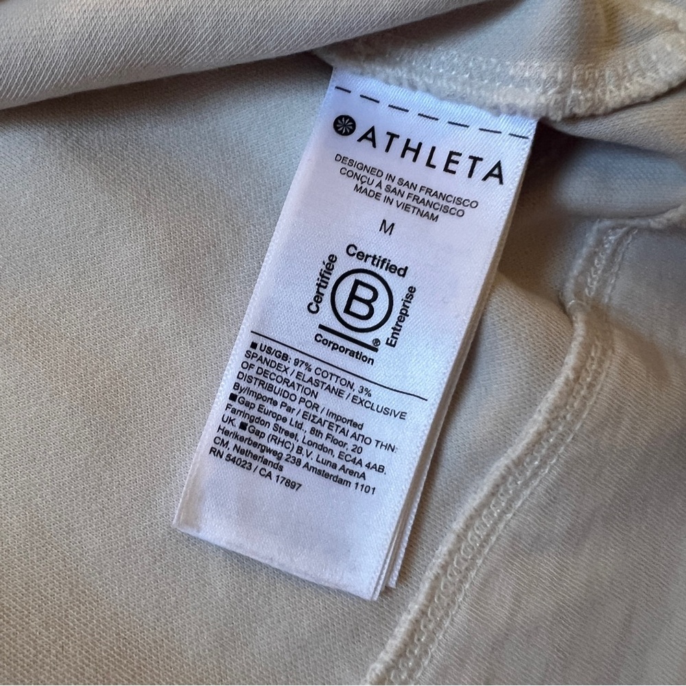 Athleta Sundown Sweatshirt Tank Cream Size M - Picture 6 of 8